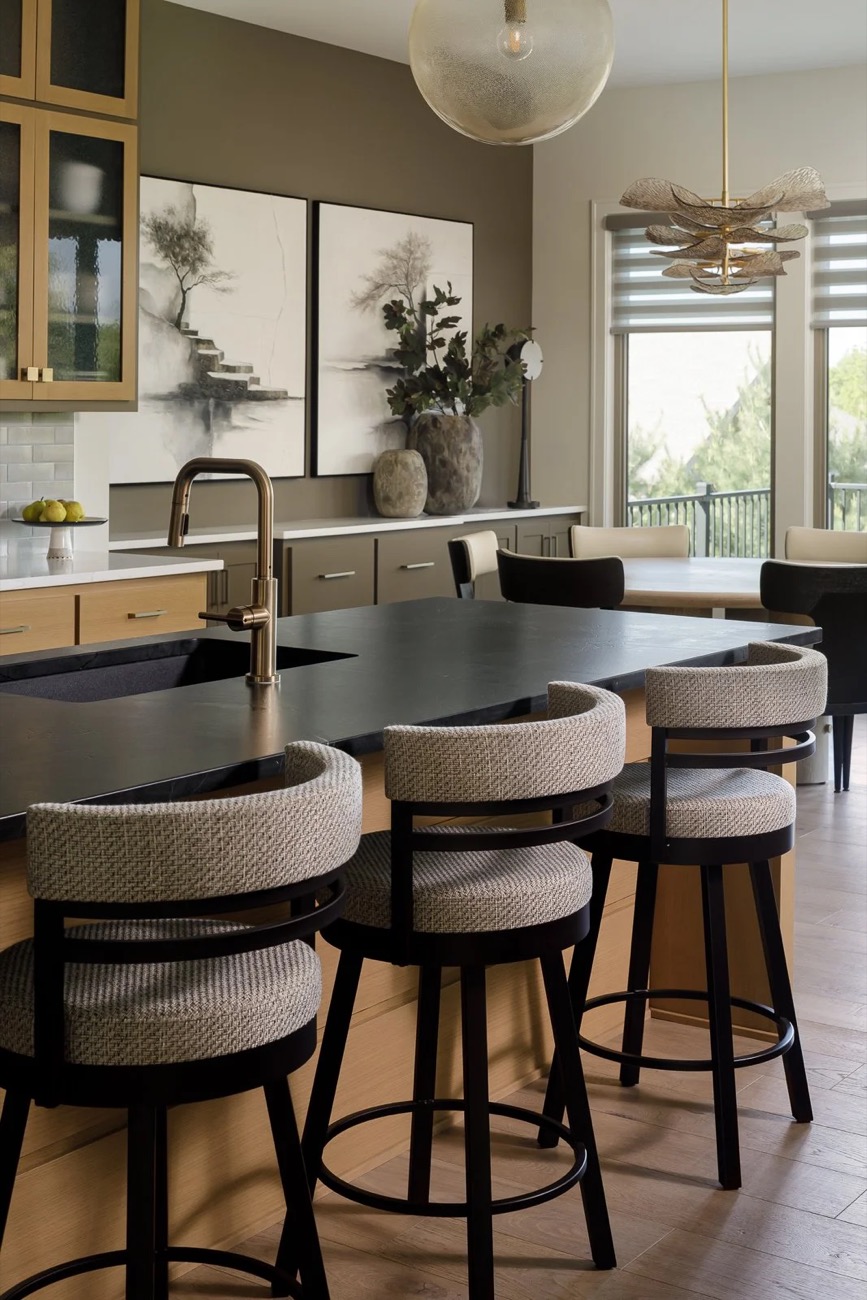 A layered, minimal room in the Greenwood home
